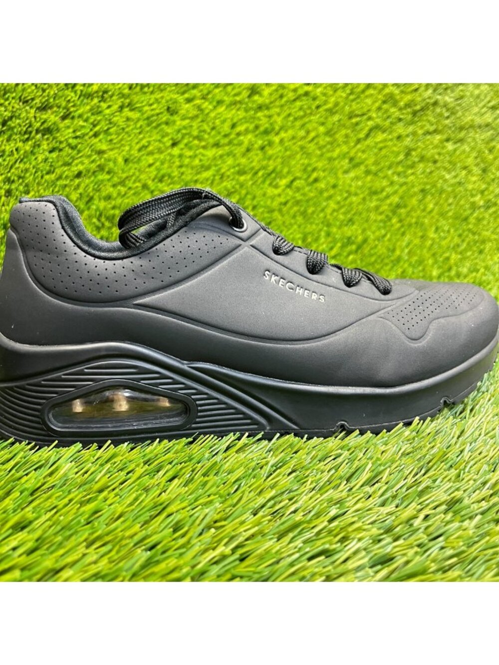 Skechers Uno-Stand on Air Womens Size 7D Black Athletic Running Shoes Sneakers